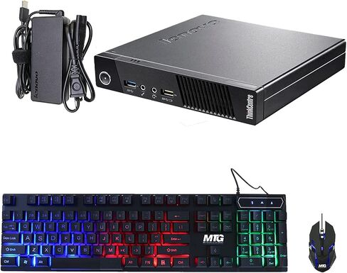 Lenovo ThinkCentre M73 Tiny Business Computer Desktop PC, Intel Core i3 4th Gen 2.9GHz, 8GB DDR3, 120GB SSD, MTG New 22 inch LED Monitor, RGB KBM & Speakers, WiFi, Windows 11 (Renewed) in Kuwait