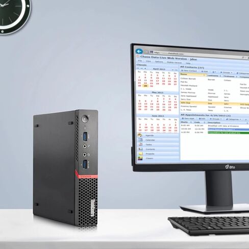 Lenovo ThinkCentre Tiny Desktop Computer PC - Intel Core i3-6300T 6th Gen. Processor - 16GB DDR4 Ram - 256GB SSD - Built-in WiFi - Keyboard & Mouse - Windows 11 Pro - Mini PC (Renewed) in Kuwait