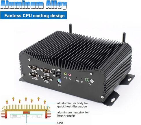 HISTTON Fanless Mini Industrial PC,Intel Core i7-10510U,16GB RAM 512GB SSD, LPT, GPIO, HDMI, VGA, RS485/RS232, USB3.0, Mini PC Windows10 Pro in Saudi Arabia