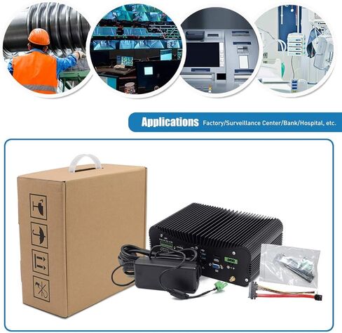 HISTTON Fanless Mini Industrial PC,Intel Core i7-10510U,16GB RAM 512GB SSD, LPT, GPIO, HDMI, VGA, RS485/RS232, USB3.0, Mini PC Windows10 Pro in Saudi Arabia