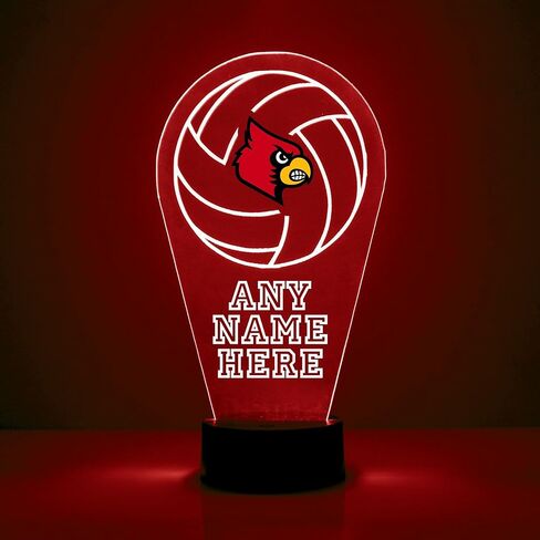 Custom Gonzaga University (GU) Zags Bulldogs Volleyball LED Sign Night Light Lamp with Remote, Personalized Name, Text, Officially Licensed from the CLC by Mirror Magic Gifts, Made in the USA in Saudi Arabia