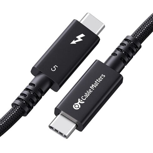 Cable Matters [Intel Certified] 80Gbps Active Thunderbolt 5 Cable - 6.6ft / 2m, Supports up to 120Gbps Bandwidth Boost, 240W Charging, 8K Video, Compatible with Thunderbolt 4/3, USB4, and USB-C in Saudi Arabia