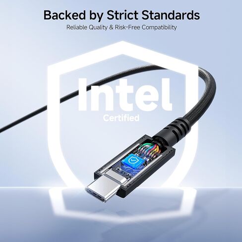 Cable Matters [Intel Certified] 80Gbps Active Thunderbolt 5 Cable - 6.6ft / 2m, Supports up to 120Gbps Bandwidth Boost, 240W Charging, 8K Video, Compatible with Thunderbolt 4/3, USB4, and USB-C in Saudi Arabia