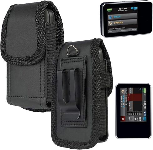 for Tandem t:Slim X2 Pump Holster Case, Protection Vegan Leather Pouch Wallet Holster with Belt Loop Clip Travel Carrying Case Compatible for Tandem TSlim X2 Insulin Pump in Saudi Arabia