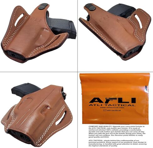 حافظة جلدية Sig P365 OWB - لمسدسات P365، X، XL، SAS، Macro/S&W CSX، M&P Bodyguard 380 / Rgr LCP، LC9s، EC9s / Kahr CW9 - حافظة جلدية Sig P365 - حافظات مسدس الفطائر in Kuwait