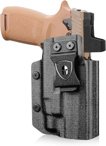 حافظة WARRIORLAND IWB Kydex الحاملة للضوء، تناسب تحديد P320 صغير الحجم/كامل الحجم مع TLR-7 X/TLR-7 X HL-X/TLR-7 / TLR / 7A مثبتة - قطع بصري | الصفة. غير قادر والاحتفاظ، اليد اليمنى in Kuwait