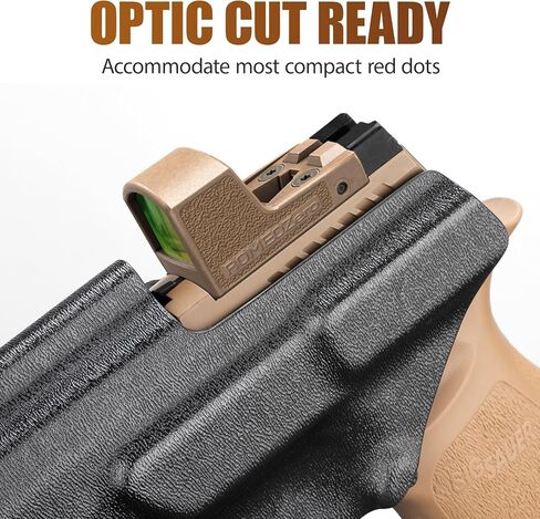 حافظة WARRIORLAND IWB Kydex الحاملة للضوء، تناسب تحديد P320 صغير الحجم/كامل الحجم مع TLR-7 X/TLR-7 X HL-X/TLR-7 / TLR / 7A مثبتة - قطع بصري | الصفة. غير قادر والاحتفاظ، اليد اليمنى in Kuwait
