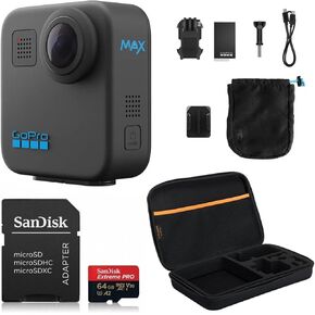 مجموعة كاميرا GoPro MAX 360 Action مع الوسائط وحقيبة الحمل in Kuwait