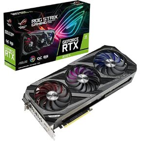 بطاقة رسومات الألعاب ASUS ROG Strix NVIDIA GeForce RTX 3070 Ti OC Edition (PCIe 4.0، 8 جيجابايت GDDR6X، HDMI 2.1، DisplayPort 1.4a، تصميم مروحة Axial-tech، فتحة 2.9، Super Alloy Power II، GPU Tweak II) in Kuwait