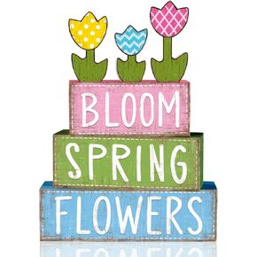 4Pcs Memorial Day Table Decor 4th of July Patriotic Wood Signs Independence Tiered Tray Decor America Red Blue Centerpieces Signs for Farmhouse Holiday Tabletop Home Party Decoration in Kuwait