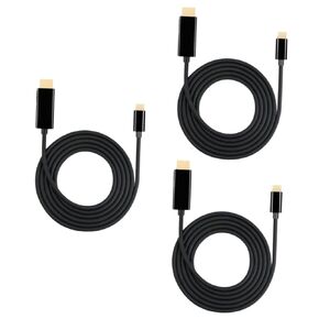 STOBOK 3 قطع USB من النوع c إلى كابل محول للأجهزة المحمولة، تصميم رفيع للغاية، مخرج عالي الدقة متوافق مع أجهزة العرض وأجهزة التلفاز in Kuwait