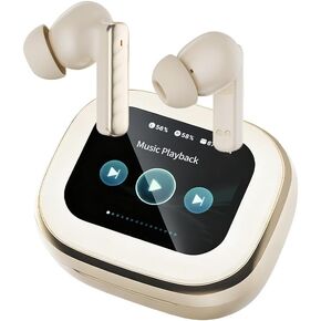 Wireless Earbuds, Bluetooth 5.4 Headphones in Ear with Smart Touchscreen Case, ANC Noise Cancelling Ear Buds, 60H Playtime for Sports & Working, Bass Stereo Sound for iPhone/Android (Black) in Saudi Arabia