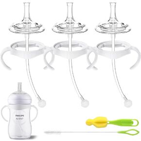 مجموعة تحويل أكواب الشرب الخالية من البلاستيك لزجاجة الأطفال الطبيعية من فيليبس أفينت، مجموعة أدوات تحويل كوب الشرب مع جميع الحلمات العلوية المصنوعة من القش السيليكون، والقش المعدني الموزون، وفرشاة ومقابض للأطفال الصغار الذين تزيد أعمارهم عن 6 أشهر in Kuwait