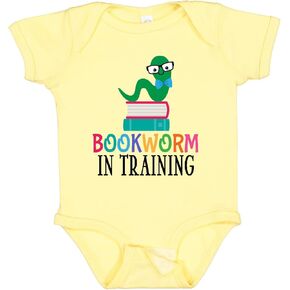 inktastic Bookworm in Training Reading Baby Bodysuit in Kuwait