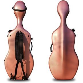 Cello Case 4/4 Size Hard Shell Carbon Fiber Cello Case with Wheels,Backpack Straps&Adjustable Interior Padding,Waterproof Durable Cover for Storage&Travel (black) in Kuwait