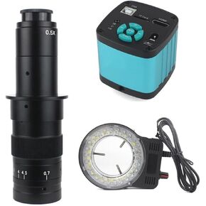 مجموعة مجهر 48MP 4K 2K كاميرا فيديو مجهر رقمية أحادية العين الصناعية 180X تكبير عدسة C-Mount محولات عدسة المجهر in Kuwait