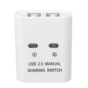 محدد محول USB 2.0، محور تبديل مشاركة USB فعال لجهازي كمبيوتر يشاركان جهاز طابعة واحد، مع مفتاح التبديل والتشغيل بالقابس in Kuwait