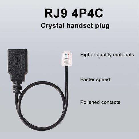 كابل محول RJ11 إلى USB، 30 سم/11.8 بوصة RJ11 6P4C ذكر إلى موصل كابل USB أنثى للاتصالات الهاتفية وأجهزة مودم الفاكس (أسود) in Saudi Arabia