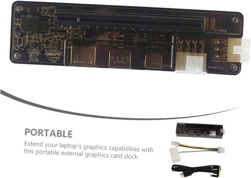 Gadpiparty External Laptop Graphics Card for Easy Graphics Expansion Supports -e Interface Power Output Compatible Multiple Systems Random Style in Saudi Arabia