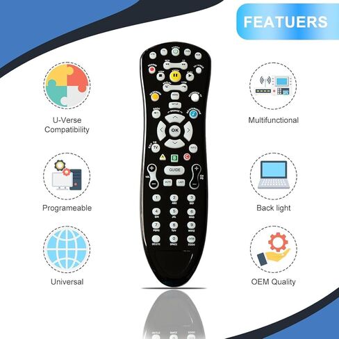 (2-Pack) Replacement for Att S10-S1 Remote Controls for Uverse Receiver, Universal Remote Compatible with S10 S1B to S4, Easy Setup Remote for TV and DVR in Saudi Arabia