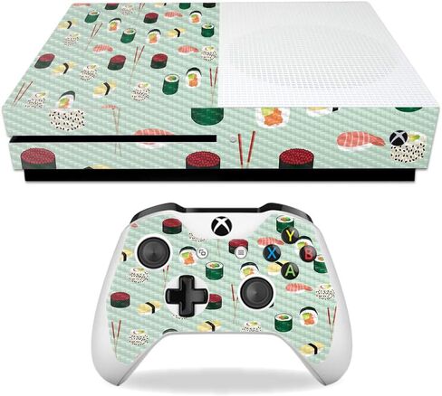غلاف MightySkins من ألياف الكربون لجهاز Microsoft Xbox One S - مخروط الآيس كريم | لمسة نهائية واقية ومتينة من ألياف الكربون | سهل التطبيق والإزالة وتغيير الأنماط | صنع في الولايات المتحدة الأمريكية in Kuwait