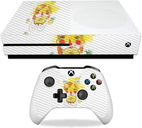 غلاف MightySkins من ألياف الكربون لجهاز Microsoft Xbox One S - مخروط الآيس كريم | لمسة نهائية واقية ومتينة من ألياف الكربون | سهل التطبيق والإزالة وتغيير الأنماط | صنع في الولايات المتحدة الأمريكية in Kuwait
