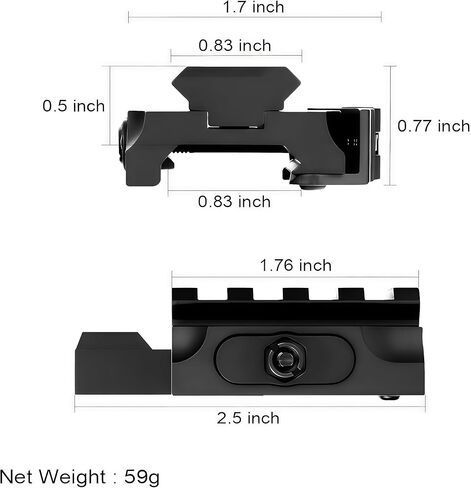 محول تركيب نطاق الإفراج السريع 20 مم السكك الحديدية فصل سريع يتصاعد قاعدة Picatinny in Kuwait