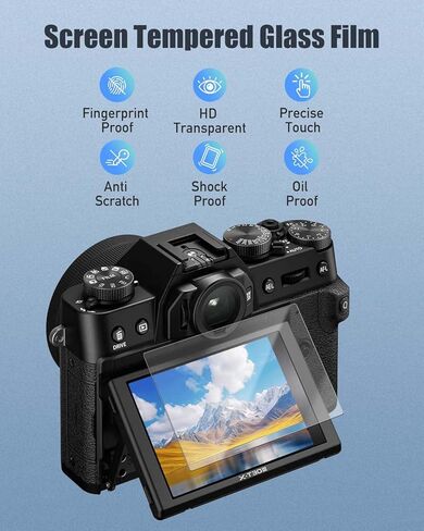 2-Pack Screen Protector for Fujifilm X-T30 III,9H Hardness Tempered Glass for Fujifilm X-T30 III Camera, Anti-Scratch, Bubble Free, HD Clarity in Saudi Arabia