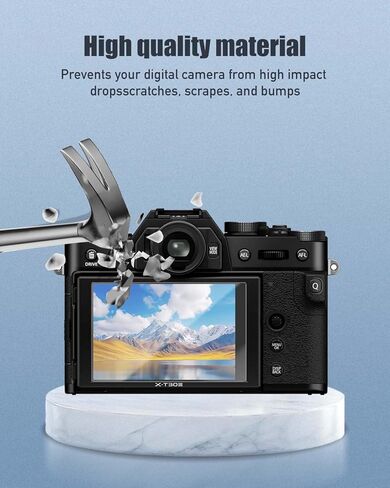 2-Pack Screen Protector for Fujifilm X-T30 III,9H Hardness Tempered Glass for Fujifilm X-T30 III Camera, Anti-Scratch, Bubble Free, HD Clarity in Saudi Arabia