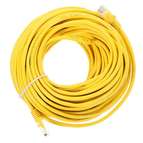 Vaguelly Cat 5e Ethernet Network Patch Cord 20m Yellow High-Speed LAN Cable for Home Router Laptop Networking Computer Accessory in Kuwait