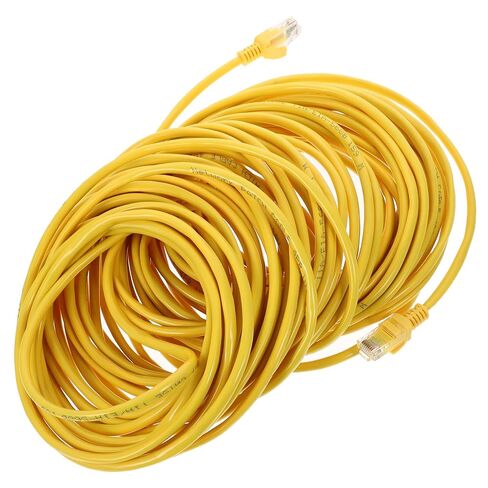 كابل تصحيح Cat 5e Ethernet بطول 20 مترًا لاتصال جهاز توجيه الكمبيوتر المحمول للمنزل والمكتب باللون الأصفر in Kuwait