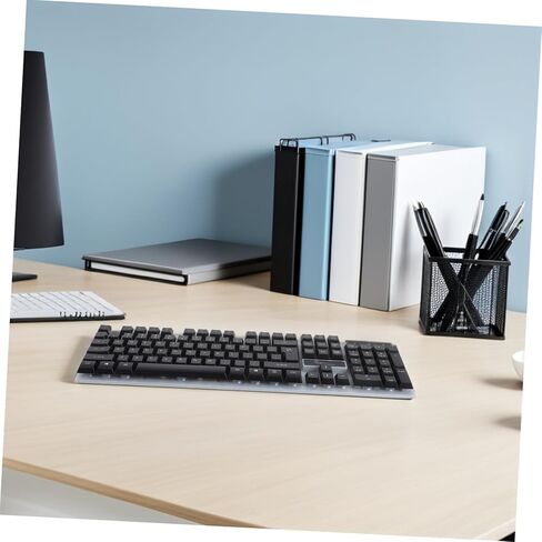 مجموعة لوحة مفاتيح الألعاب السلكية TEHAUX وماوس USB مع إضاءة خلفية LED ملونة وأغطية مفاتيح عائمة مريحة وتصميم مقاوم للانسكاب لأجهزة الكمبيوتر المحمول وأجهزة الكمبيوتر المكتبية باللون الأسود in Kuwait