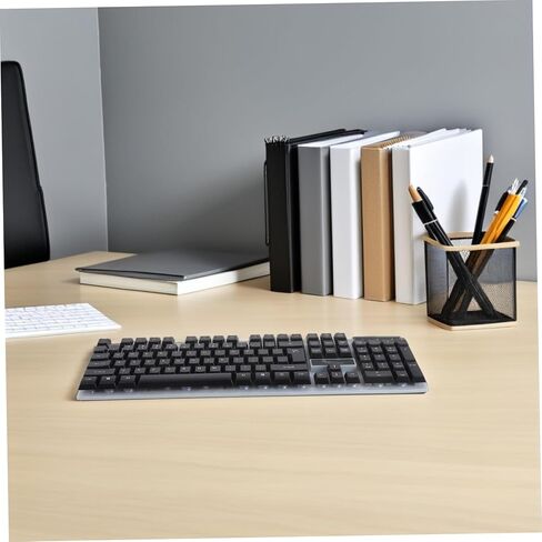 مجموعة لوحة مفاتيح الألعاب السلكية TEHAUX وماوس USB مع إضاءة خلفية LED ملونة وأغطية مفاتيح عائمة مريحة وتصميم مقاوم للانسكاب لأجهزة الكمبيوتر المحمول وأجهزة الكمبيوتر المكتبية باللون الأسود in Kuwait