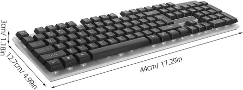 مجموعة لوحة مفاتيح الألعاب السلكية TEHAUX وماوس USB مع إضاءة خلفية LED ملونة وأغطية مفاتيح عائمة مريحة وتصميم مقاوم للانسكاب لأجهزة الكمبيوتر المحمول وأجهزة الكمبيوتر المكتبية باللون الأسود in Kuwait