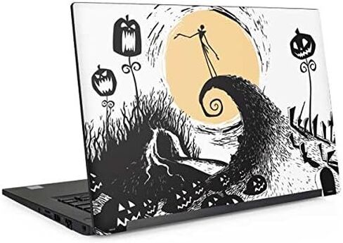 ملصق Skinit للكمبيوتر المحمول متوافق مع Latitude 5420 - مرخص رسميًا من Disney The Nightmare Before Christmas Jack on Spiral Hill Art Design in Kuwait