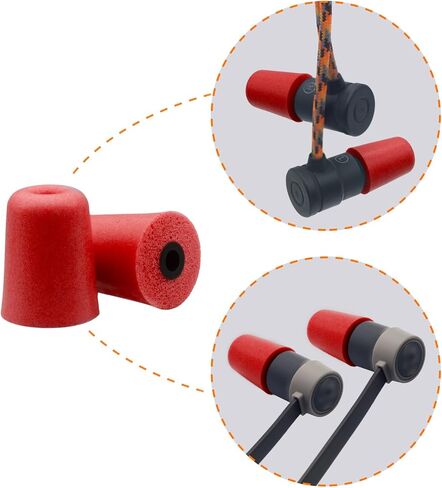 أطراف أذن بديلة من إسفنج الذاكرة من Klowcok لسماعات الأذن Etymotic، Walker's، ISOtunes PRO، Westone، Shure، Elgin، Plugfones، ملاءمة مريحة، أحمر، 3 أزواج (متنوعة -S/M/L) in Kuwait