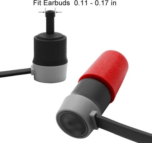 أطراف أذن بديلة من إسفنج الذاكرة من Klowcok لسماعات الأذن Etymotic، Walker's، ISOtunes PRO، Westone، Shure، Elgin، Plugfones، ملاءمة مريحة، أحمر، 3 أزواج (متنوعة -S/M/L) in Kuwait