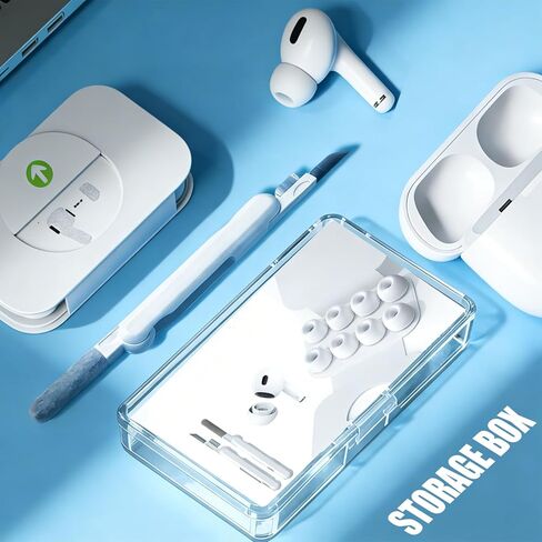 4 أحجام من أطراف الأذن البديلة متوافقة مع AirPods Pro وAirPods Pro 2 أطراف أذن مع صندوق تخزين محمول ومجموعة منظف، وفتحة لتقليل الضوضاء وشاشة حماية من الغبار الكثيفة (XS/S/M/L، أبيض) in Saudi Arabia
