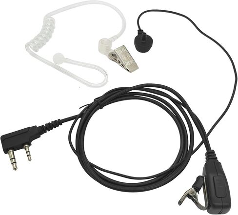 سماعة أذن لاسلكية تخاطب اتجاهين سماعة رأس Ptt Mic لـ Baofeng 2 Pins UV-5R BF-F8HP BF-888S Retevis H-777 RT21 RT22 Arcshell AR-5 (10) in Kuwait