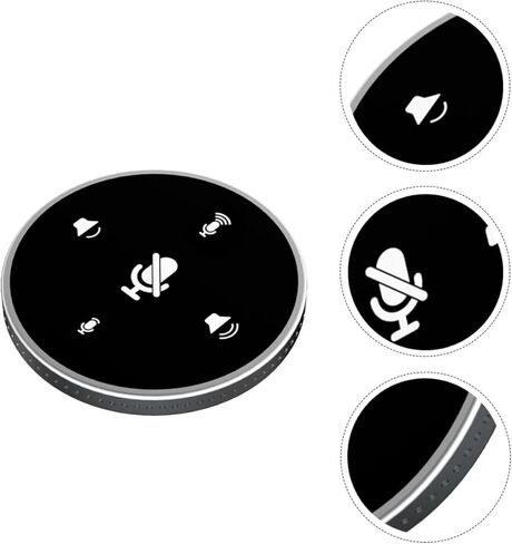 ميكروفون USB للمؤتمرات، ميكروفون سطح المكتب لبث الكمبيوتر المحمول ومكالمات الفيديو، أسود in Kuwait