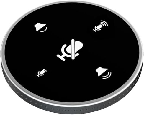 ميكروفون USB للمؤتمرات، ميكروفون سطح المكتب متعدد الاتجاهات لمكالمات الفيديو والبث المباشر للاجتماعات عبر الإنترنت والدردشة أثناء الألعاب، أسود in Kuwait