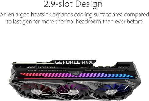 ASUS ROG Strix NVIDIA GeForce RTX 3070 Ti OC Edition Gaming Graphics Card (PCIe 4.0, 8GB GDDR6X, HDMI 2.1, DisplayPort 1.4a, Axial-tech Fan Design, 2.9-Slot, Super Alloy Power II, GPU Tweak II) in Saudi Arabia