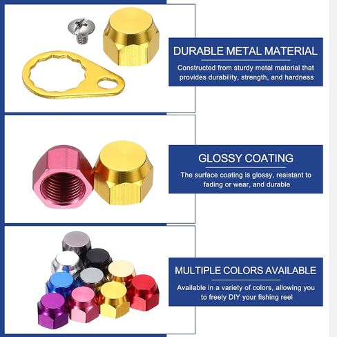Fishing Reel Screw Nut Caps, Right Handle Knob Locking Plate Nut Replacement Parts in Saudi Arabia