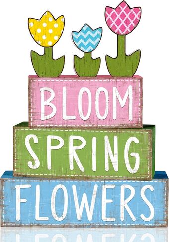 4Pcs Memorial Day Table Decor 4th of July Patriotic Wood Signs Independence Tiered Tray Decor America Red Blue Centerpieces Signs for Farmhouse Holiday Tabletop Home Party Decoration in Kuwait