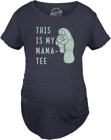 Maternity This is My Mama Tee T Shirt Funny Cute Manitee Mom and Baby Pregnancy Top for Ladies in Saudi Arabia