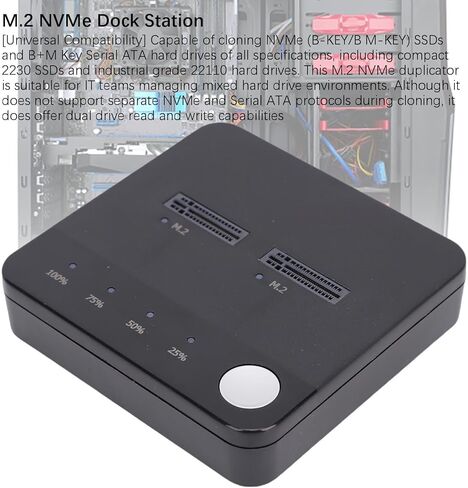 ناسخ Heayzoki NVMe SSD، سرعة 20 جيجابت في الثانية وفتحات مزدوجة، توافق عالمي، فتحة مريحة تعمل بمنفذ USB C، وظائف متعددة لاستنساخ نقل البيانات in Kuwait