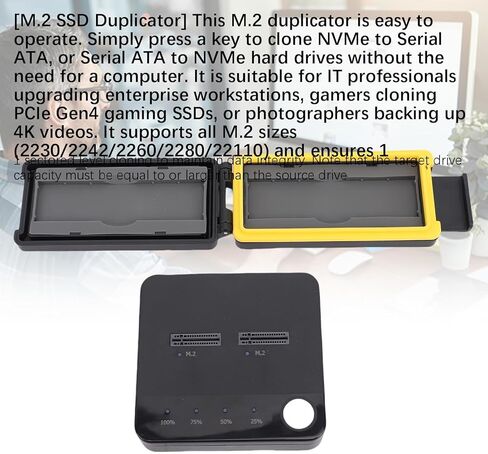 ناسخ Heayzoki NVMe SSD، سرعة 20 جيجابت في الثانية وفتحات مزدوجة، توافق عالمي، فتحة مريحة تعمل بمنفذ USB C، وظائف متعددة لاستنساخ نقل البيانات in Kuwait