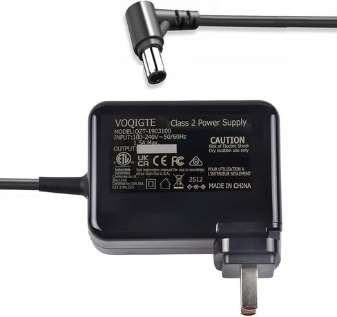 محول تيار متردد 19 فولت متوافق مع شاشة الألعاب Samsung U32J590UQN LU32J590UQNXZA Odyssey G5 LC34G55TWWNXZA SJ55W LS34J550WQNXZA S34J550WQ S34J552WQU Ultrawide Gaming Monitor A5919_KPNL in Kuwait