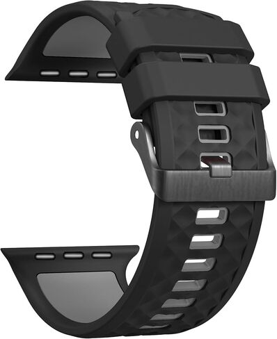 Sport Band for Apple Watch: Silicone Bands for Apple Watch Series 4 5 6 7 8 9 10 SE Ultra 49mm 42mm 44mm 45mm - Breathable Rubber Sports Strap for Workout - Women Men - m/l in Saudi Arabia