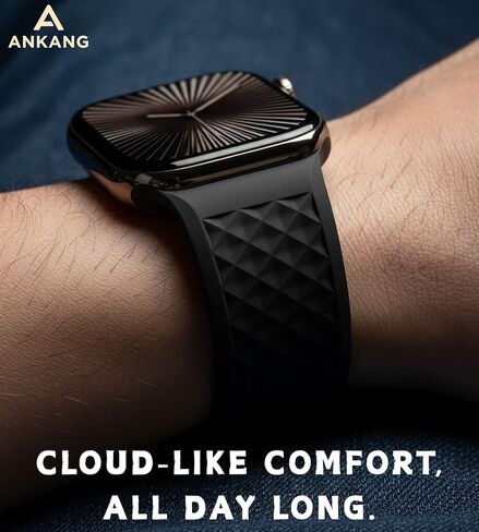 حزام رياضي لساعة Apple: أربطة سيليكون لساعة Apple Watch Series 4 5 6 7 8 9 10 SE Ultra 49mm 42mm 44mm 45mm - حزام رياضي مطاطي مسامي للتمرين - النساء والرجال - m/l in Kuwait
